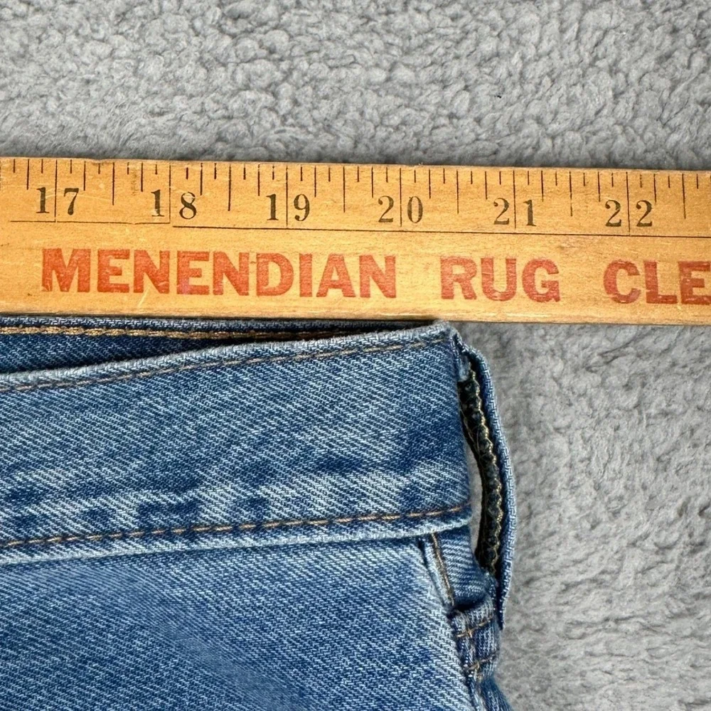 Levis 405 Shirts Mens 40 Blue Standard Fit 5-Pocket Denim Flat Front Red Tab EUC